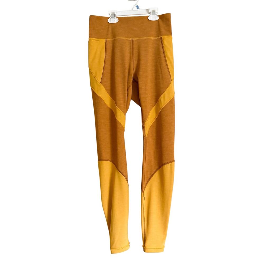 Lululemon Early Extension High Rise Leggings Yellow Gold Women 8 Athletic Active